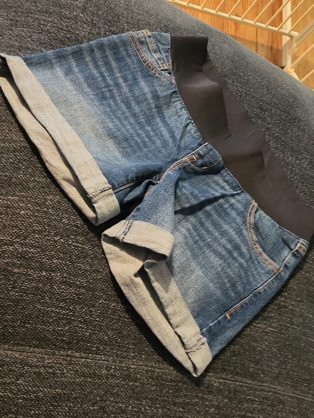 Old Navy Blue Denim Shorts with Navy Blue Waistband